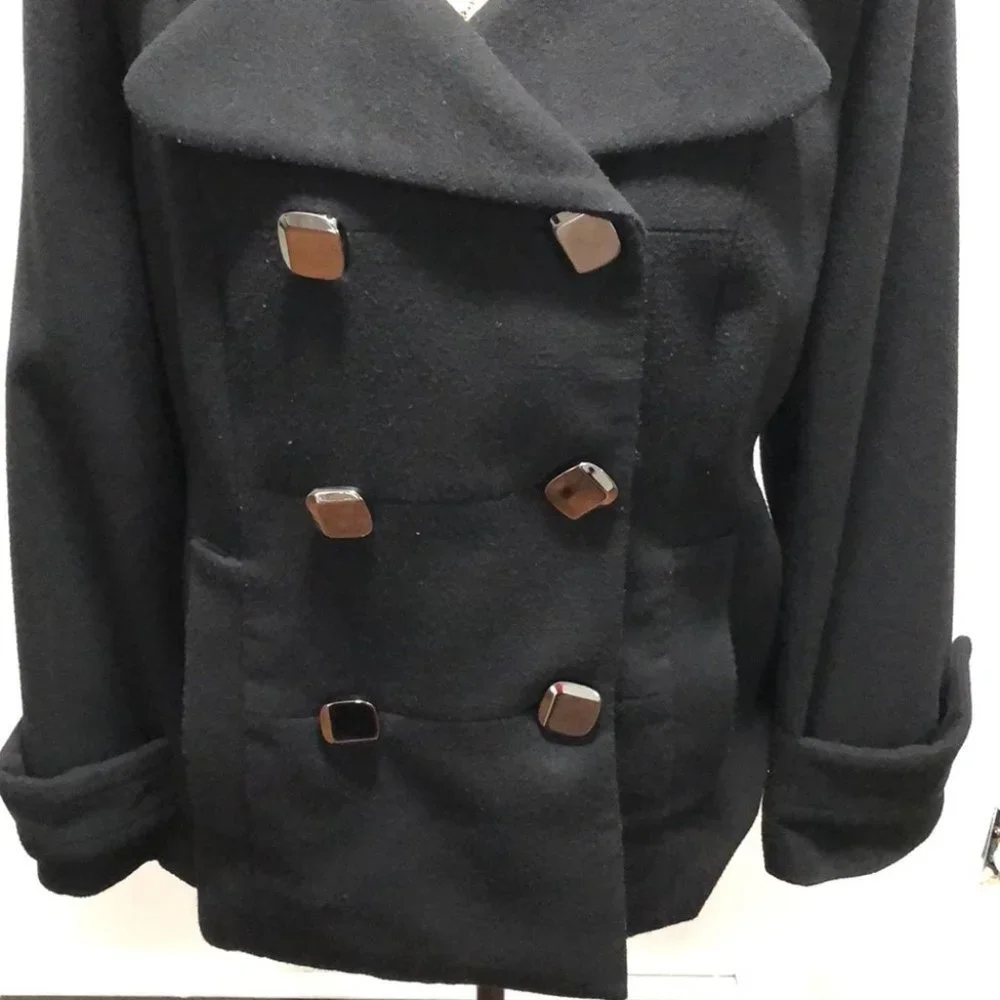 {Style & Co} Short Black Peacoat